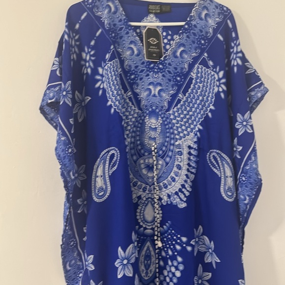 #Kaftan-one size fit most multicolored, beautiful laser, print for vacation - Picture 4 of 17